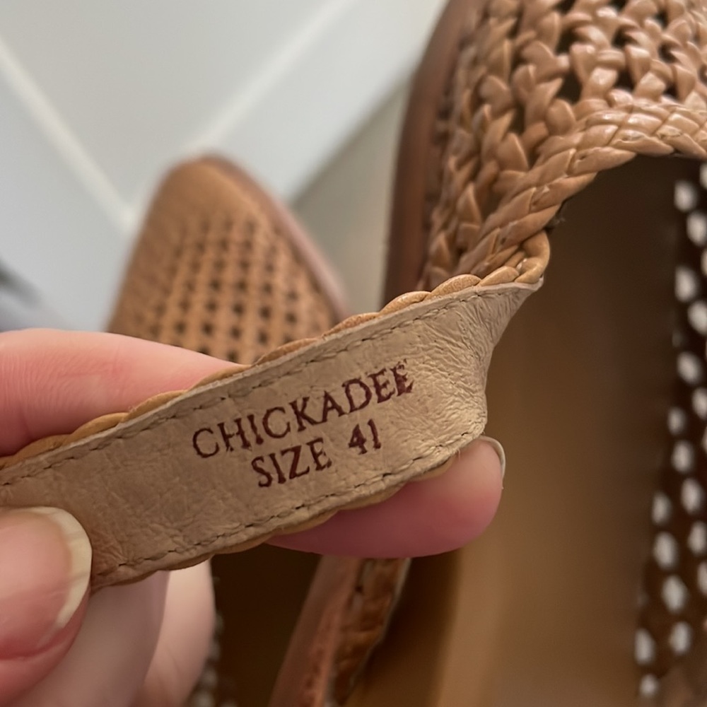 Bared woven leather sandals - women's size 10.5/11 (Euro 41) - Picture 6 of 6